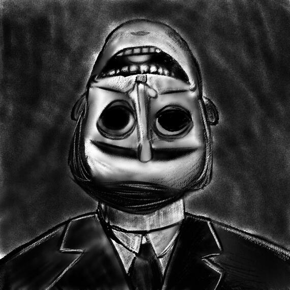 Upside-Down Face (After Henderson)